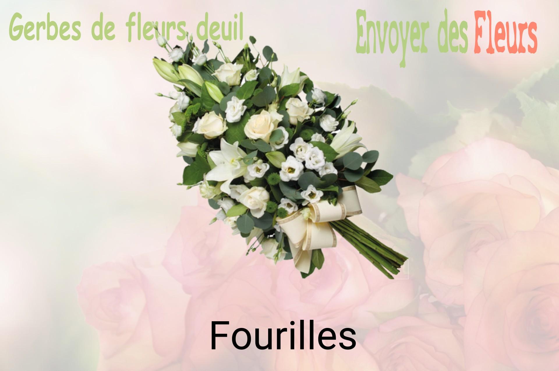 Gerbe de fleurs de deuil livrée à Fourilles